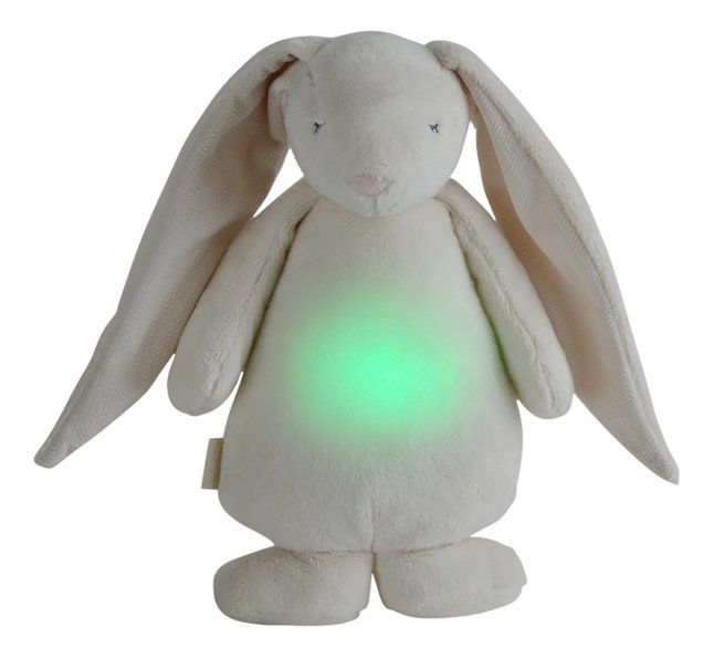 Moonie Peluche avec son et lumiere Lapin Cream Dreambaby
